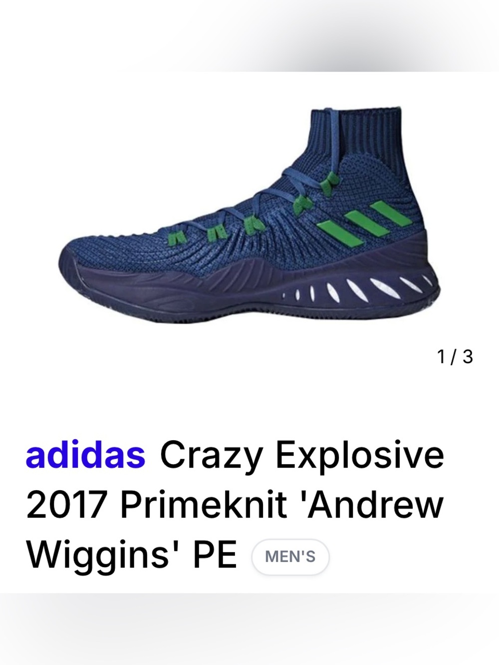 Adidas Prime knit Andrew Wiggins sneaker